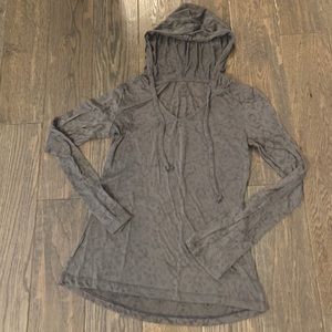 Gray Hooded Active Shirt